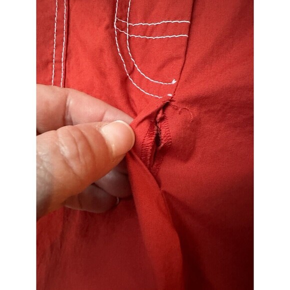 Michael Kors Y2K Vintage Red Skater Pants Size 9 Made In Italy RN92568 Flaw‎ - Picture 6 of 6